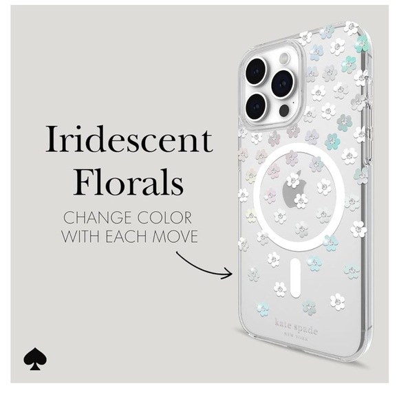Kate Spade New York iPhone 15 Pro Case, Compatible with MagSafe Scattered Flower - Picture 1 of 6